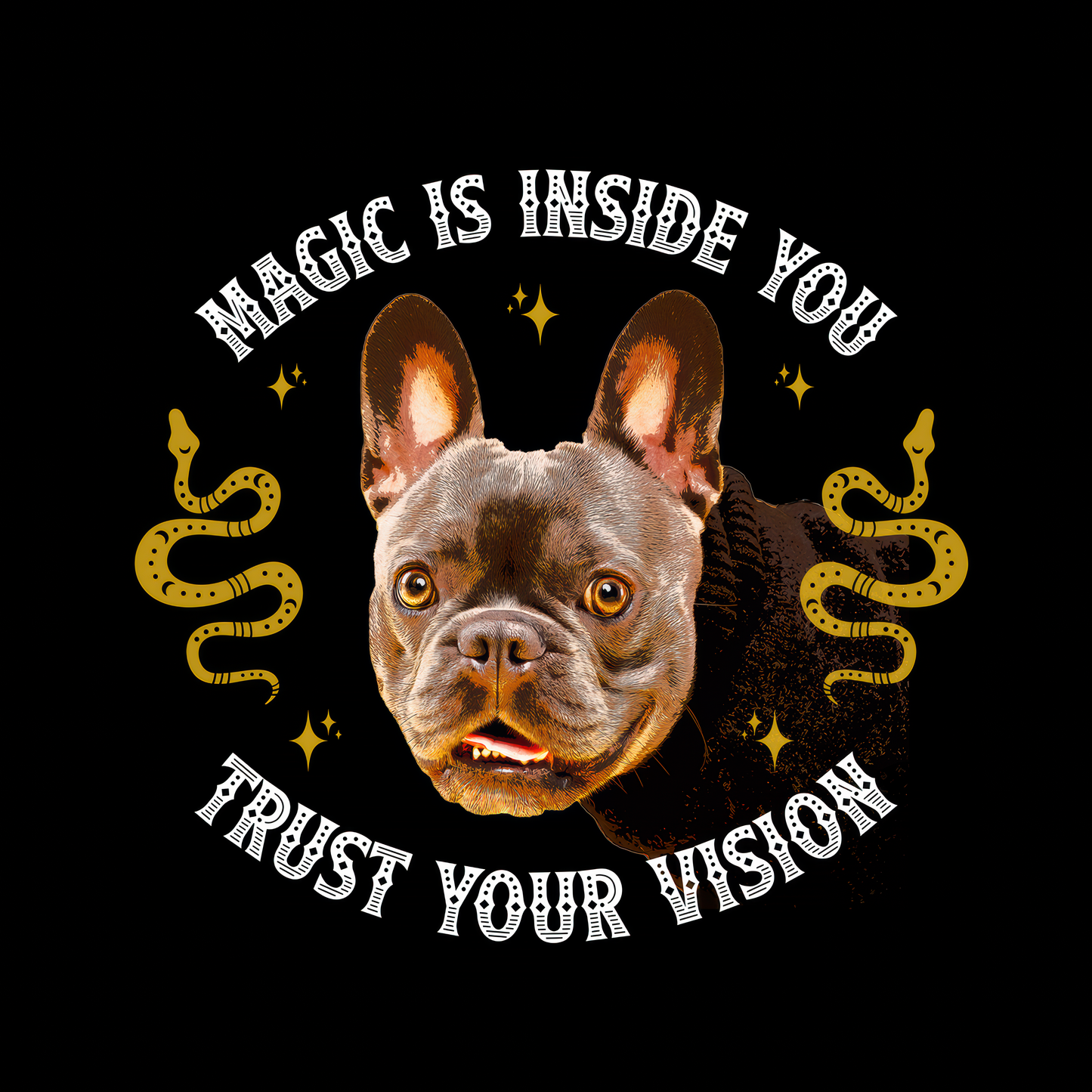 Unisex Organic Cotton Tee - French Bulldog