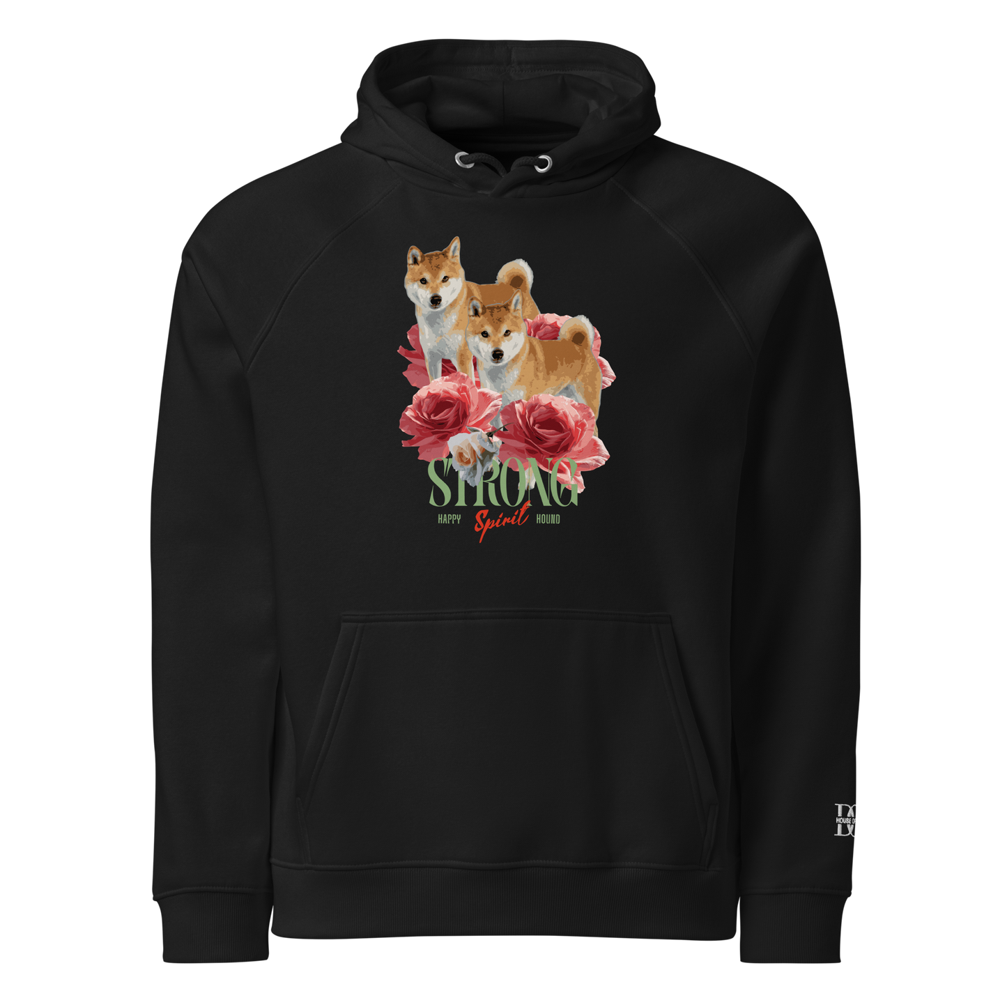 Unisex Eco Raglan Hoodie - Shiba Inu