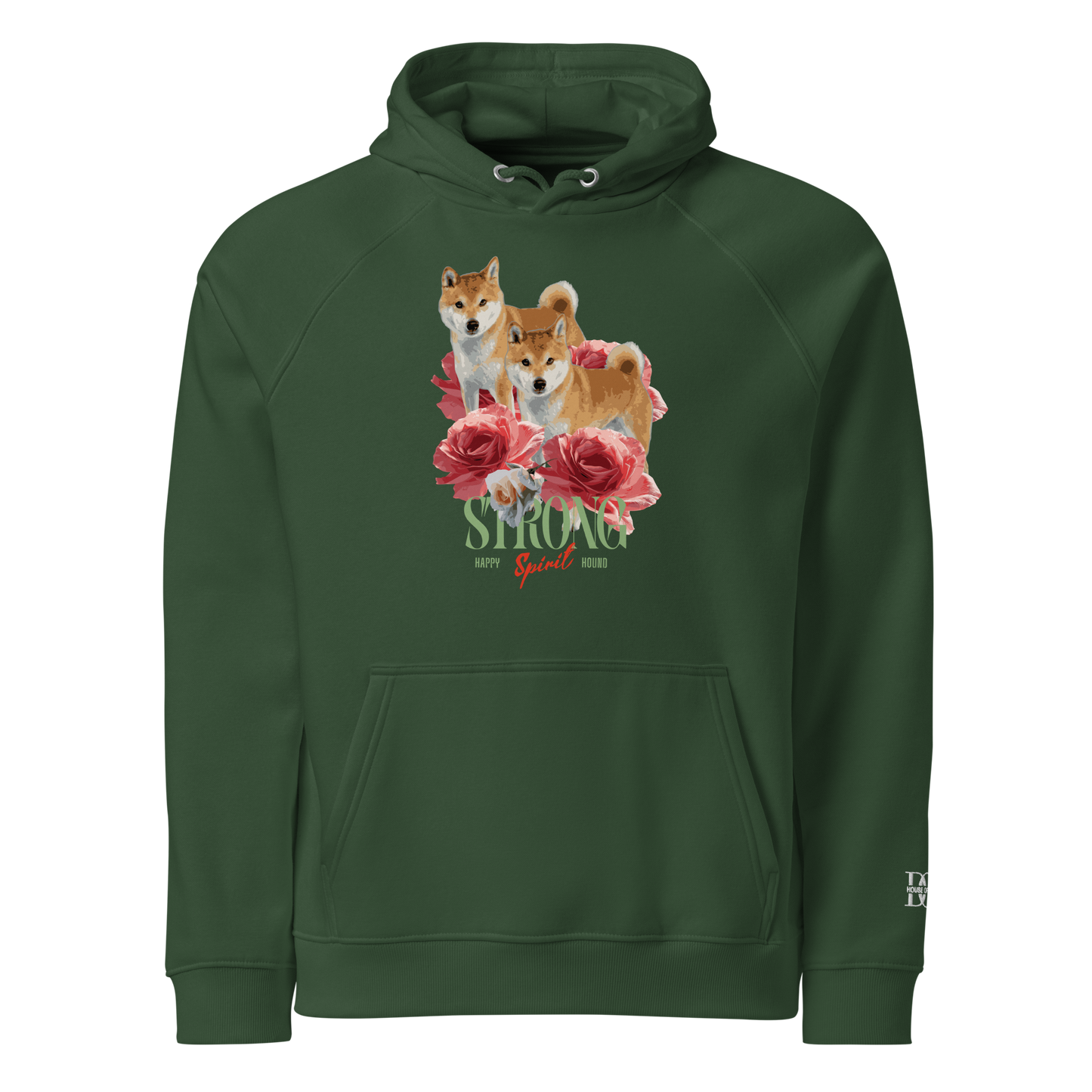 Unisex Eco Raglan Hoodie - Shiba Inu