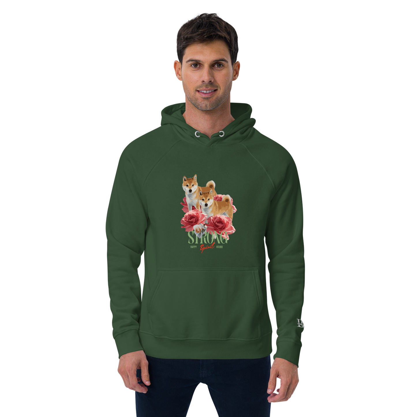 Unisex Eco Raglan Hoodie - Shiba Inu