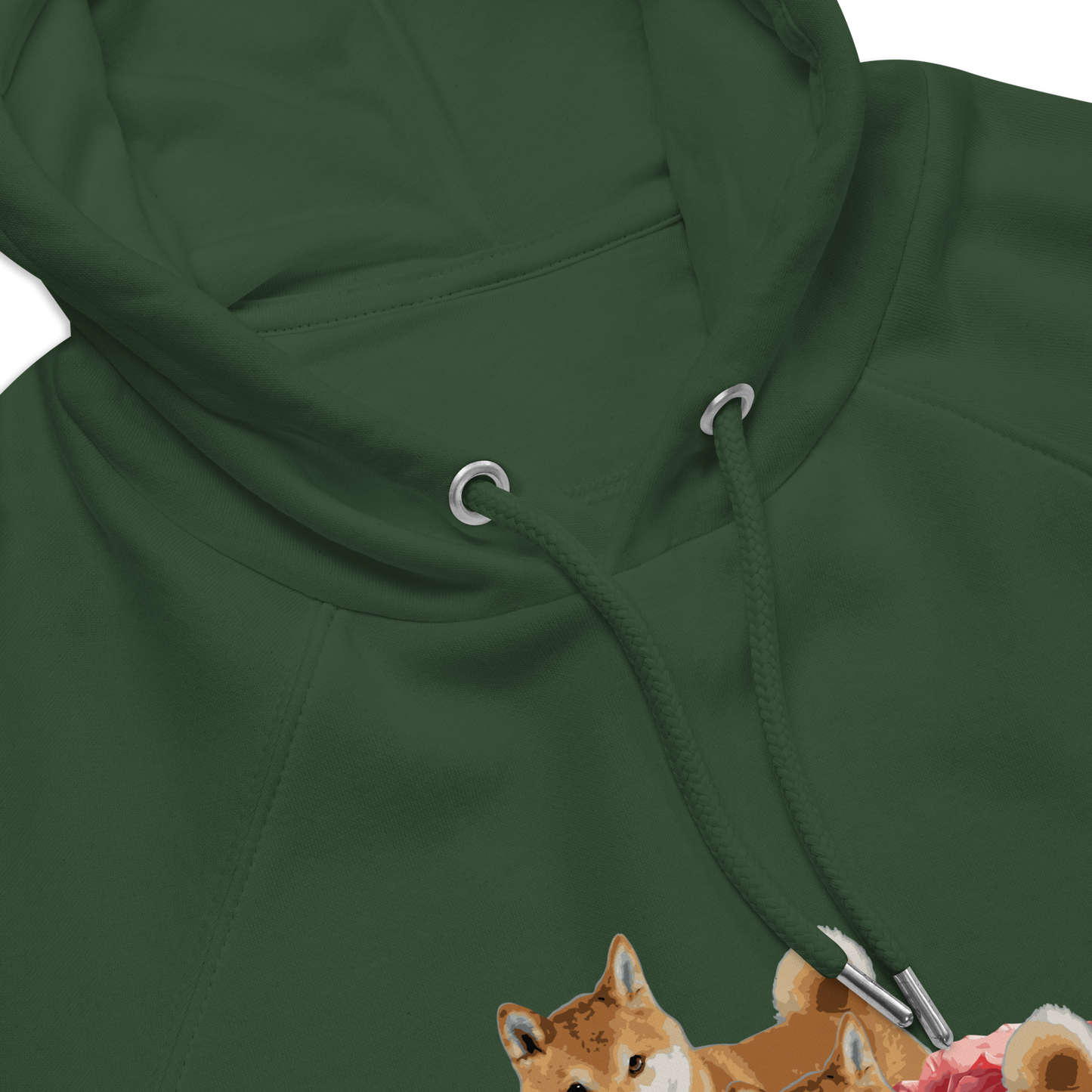 Unisex Eco Raglan Hoodie - Shiba Inu