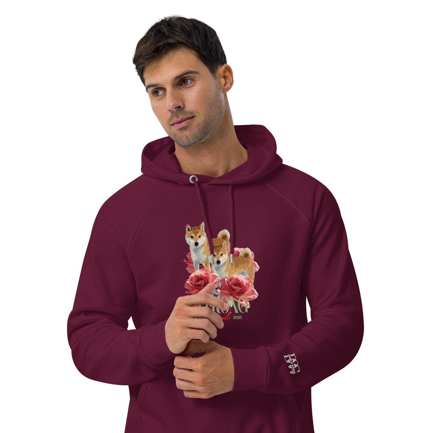 Unisex Eco Raglan Hoodie - Shiba Inu