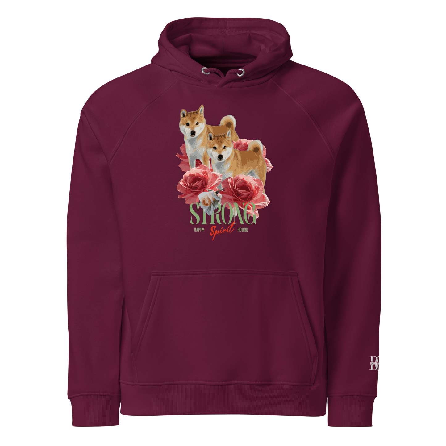 Unisex Eco Raglan Hoodie - Shiba Inu