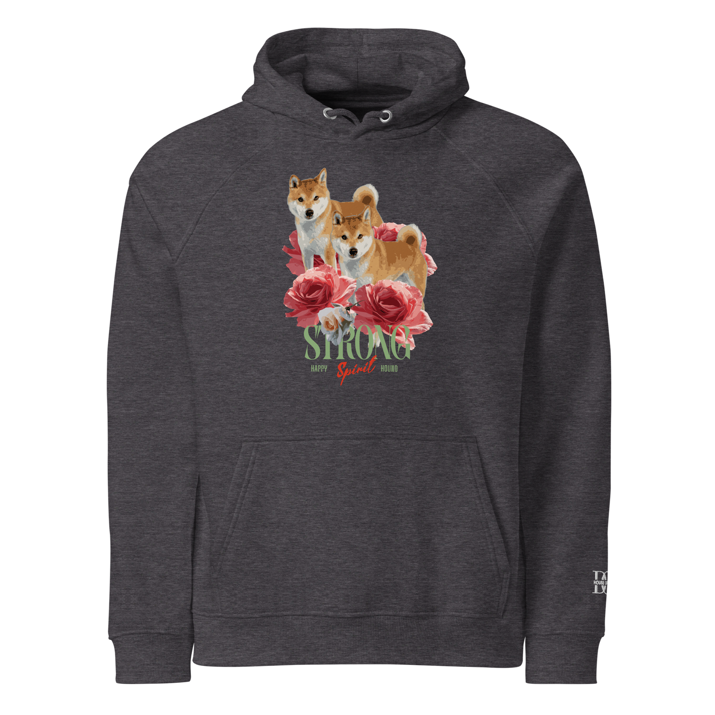 Unisex Eco Raglan Hoodie - Shiba Inu
