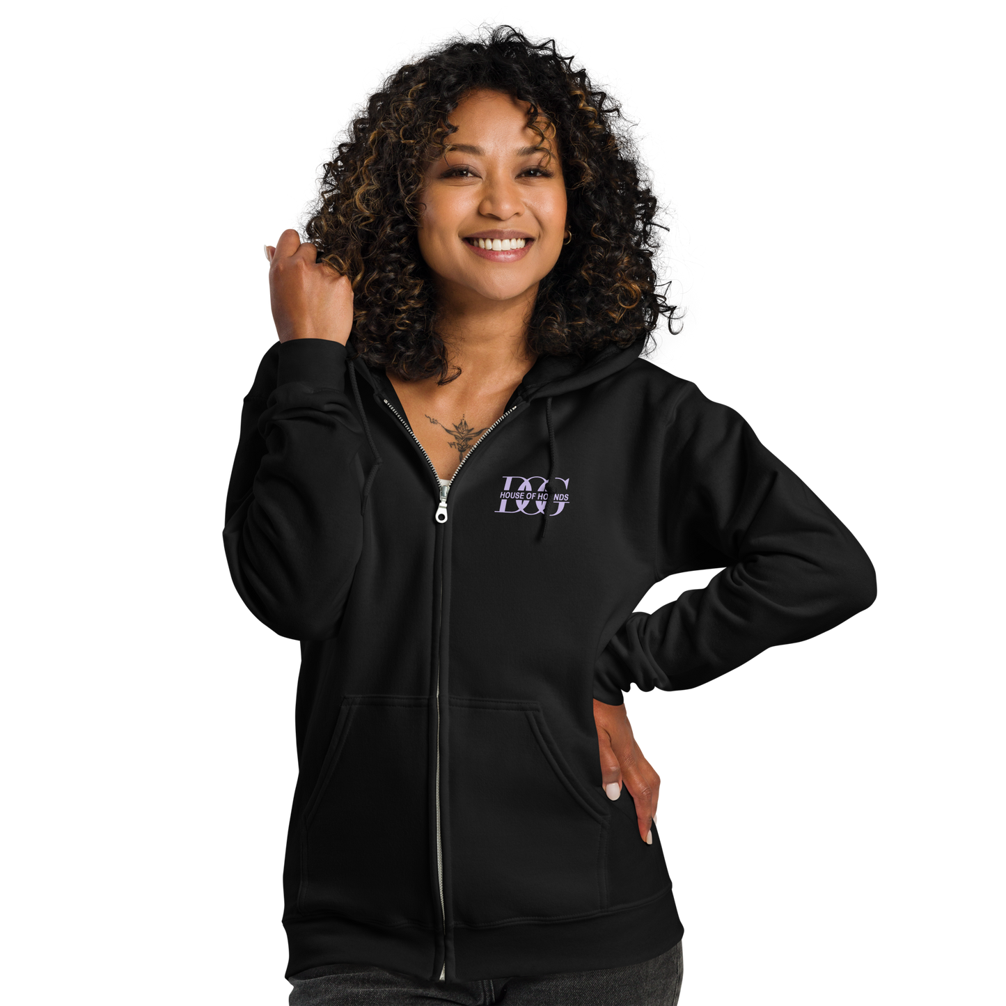 Unisex Zip Hoodie - Silken Windhound