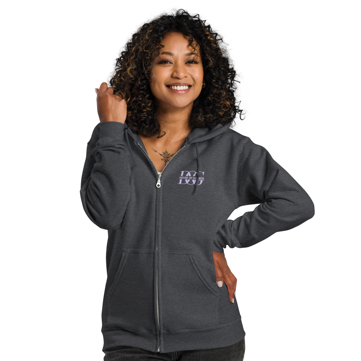 Unisex Zip Hoodie - Silken Windhound