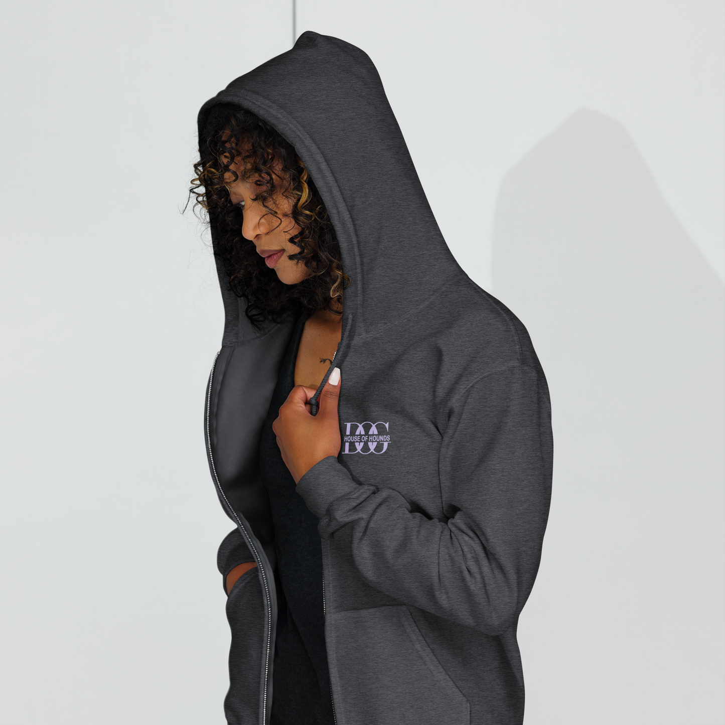 Unisex Zip Hoodie - Silken Windhound