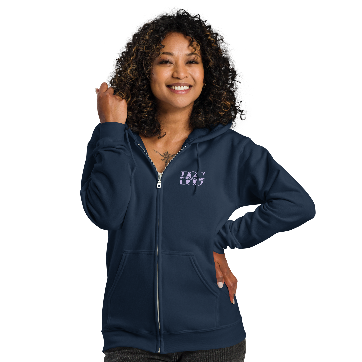 Unisex Zip Hoodie - Silken Windhound