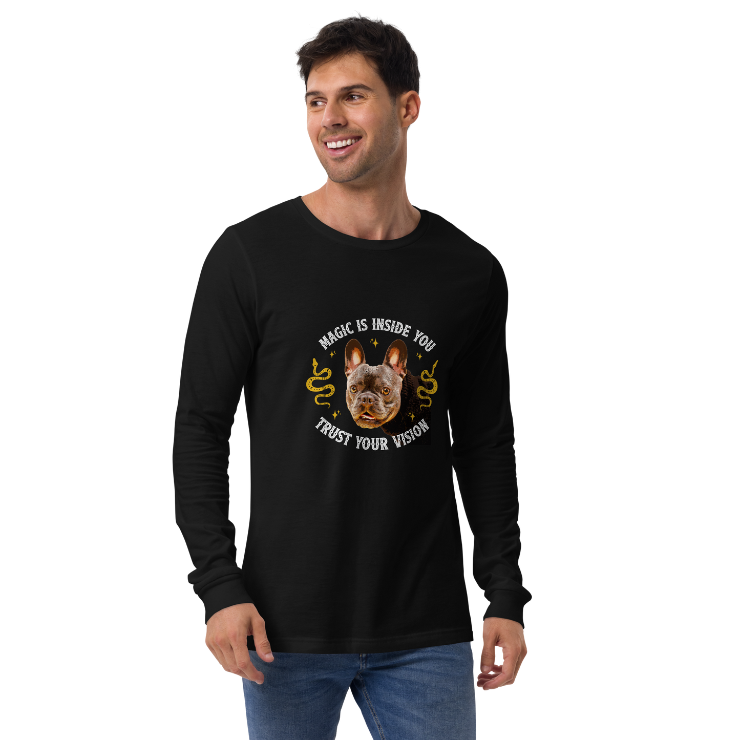 Unisex Long Sleeve Tee - French Bulldog