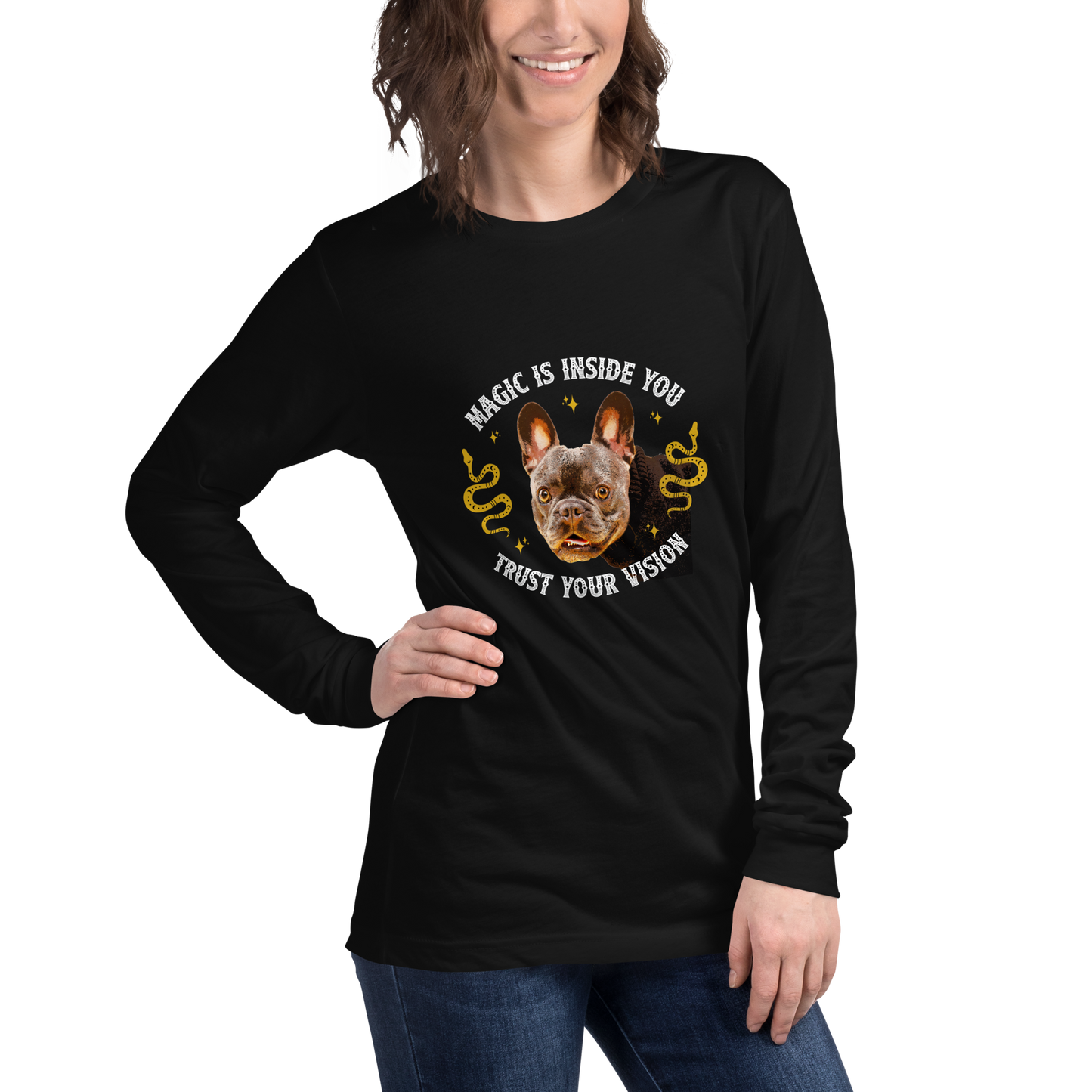 Unisex Long Sleeve Tee - French Bulldog