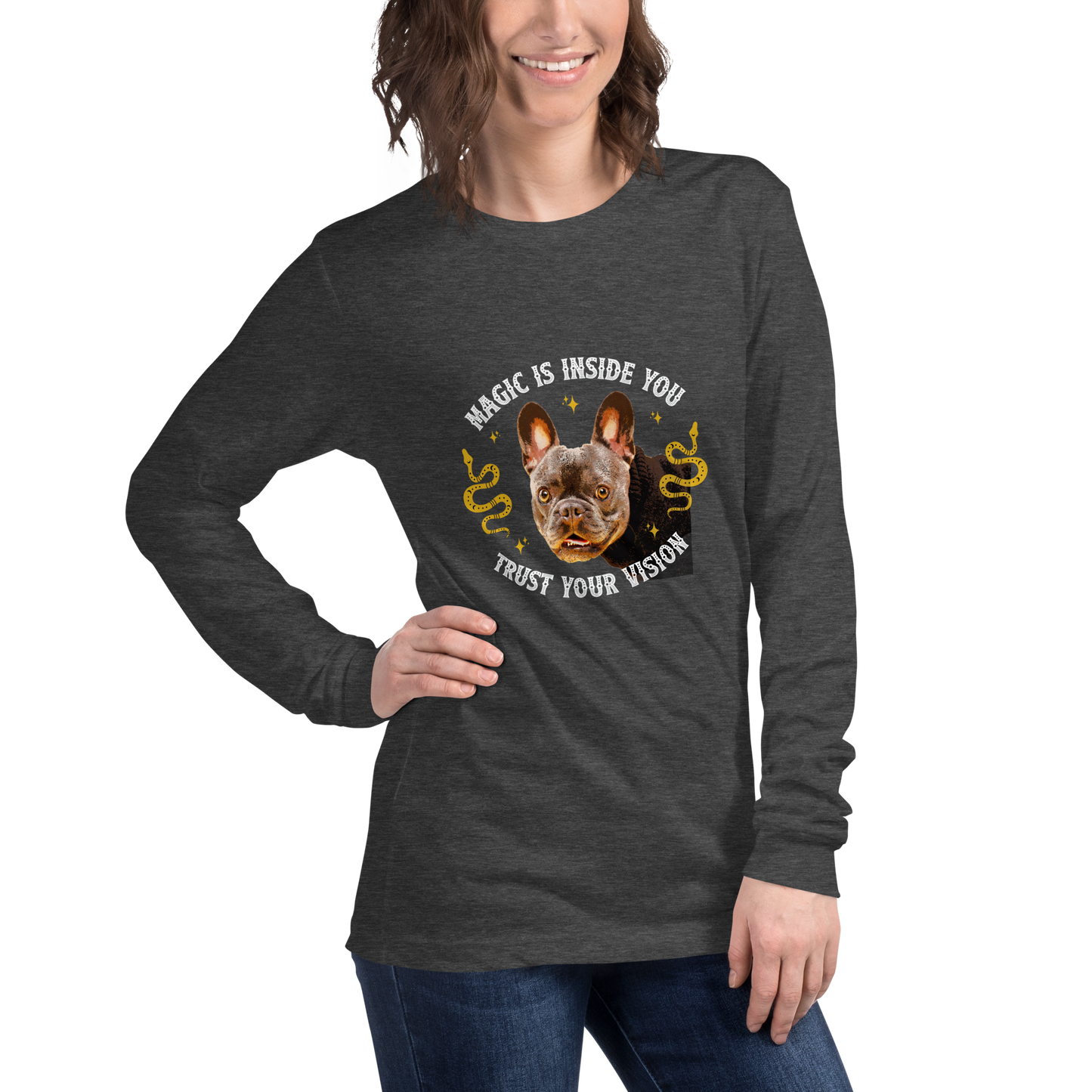 Unisex Long Sleeve Tee - French Bulldog