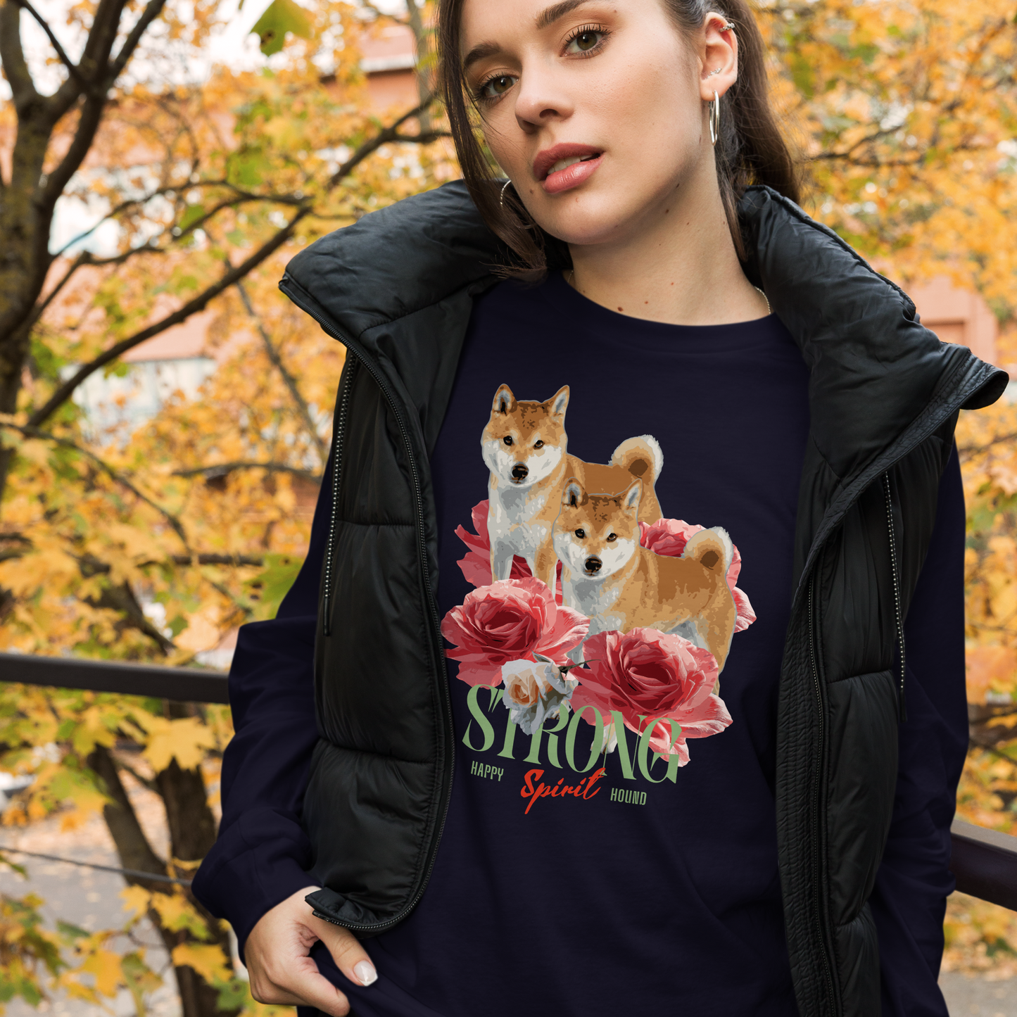 Unisex Long Sleeve Tee - Shiba Inu