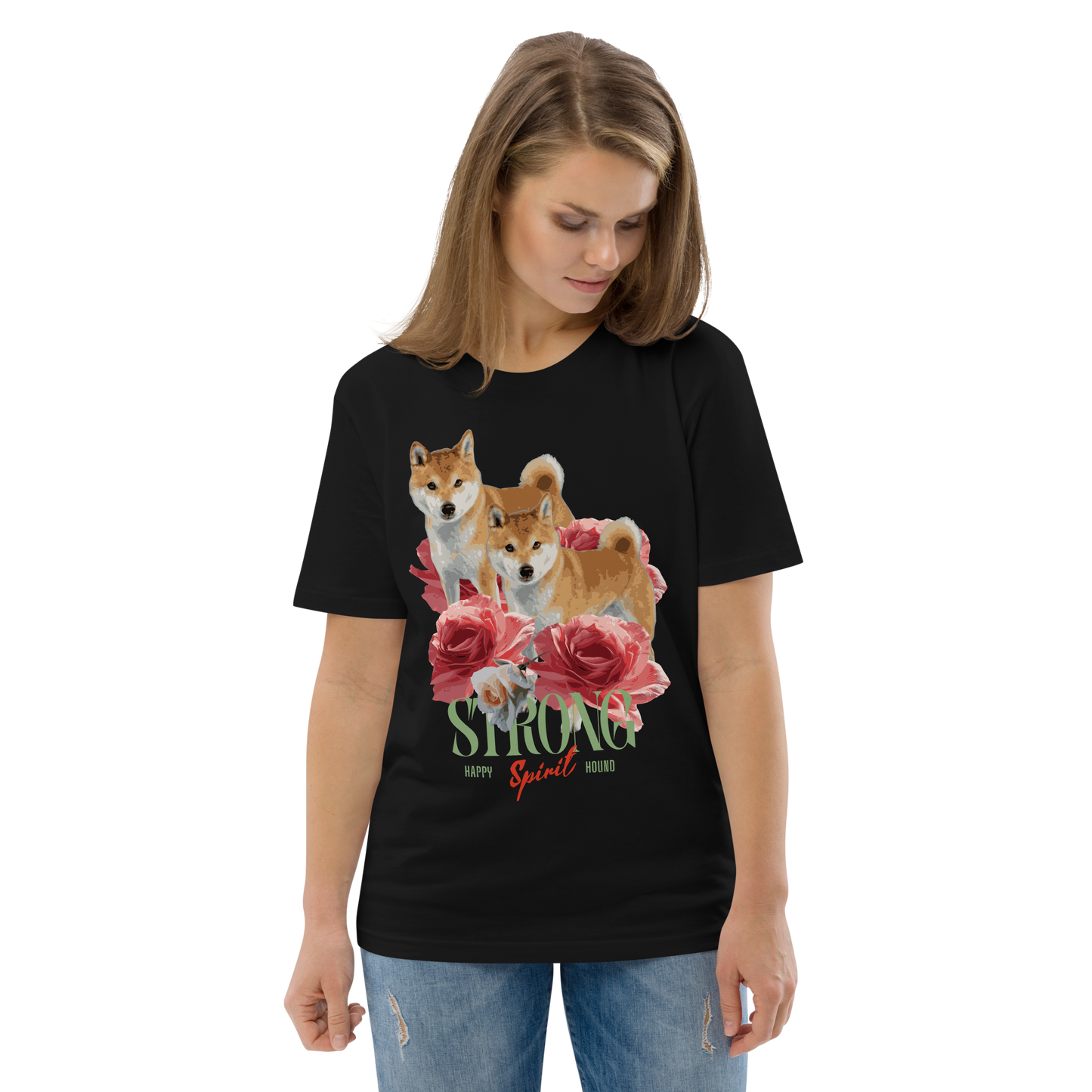 Unisex Organic Cotton Tee - Shiba Inu