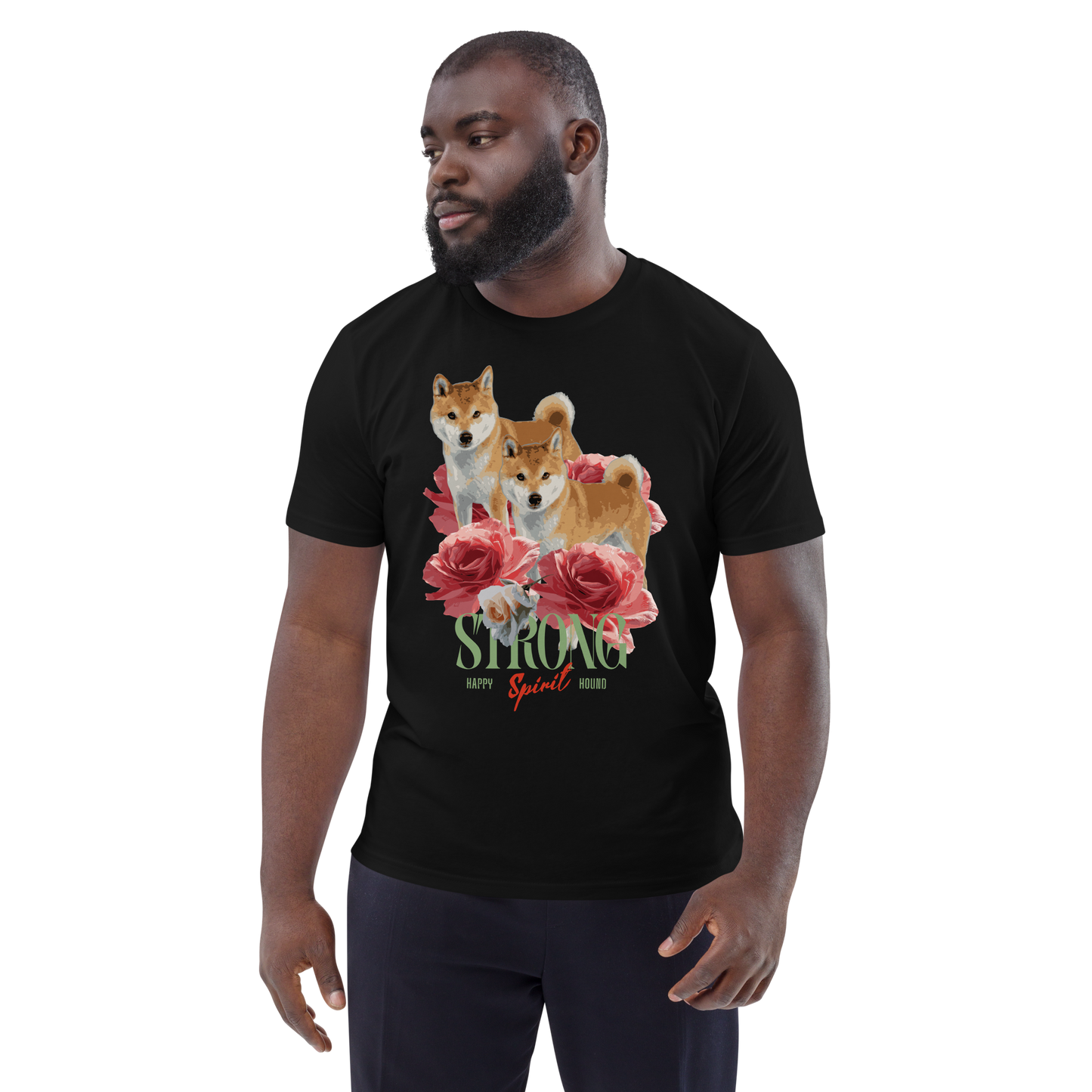 Unisex Organic Cotton Tee - Shiba Inu