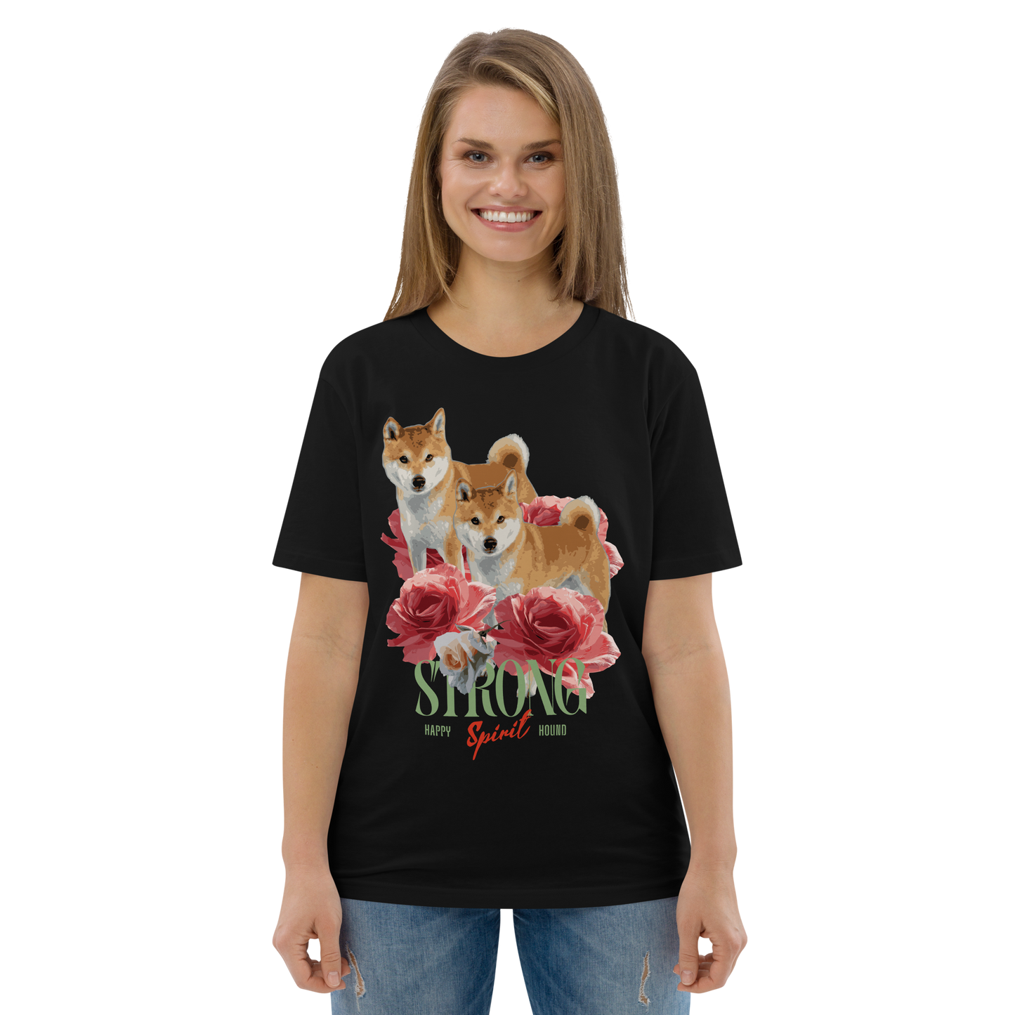 Unisex Organic Cotton Tee - Shiba Inu