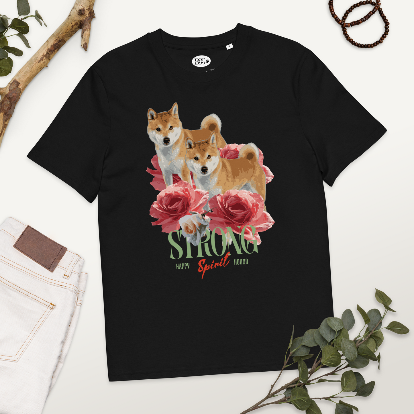 Unisex Organic Cotton Tee - Shiba Inu