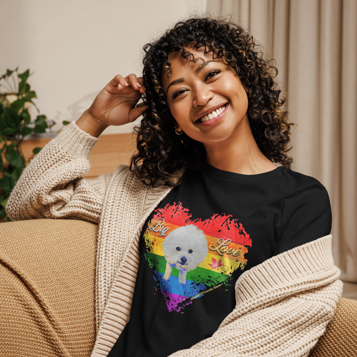 Women's Relaxed Tee - Bichon Frisé