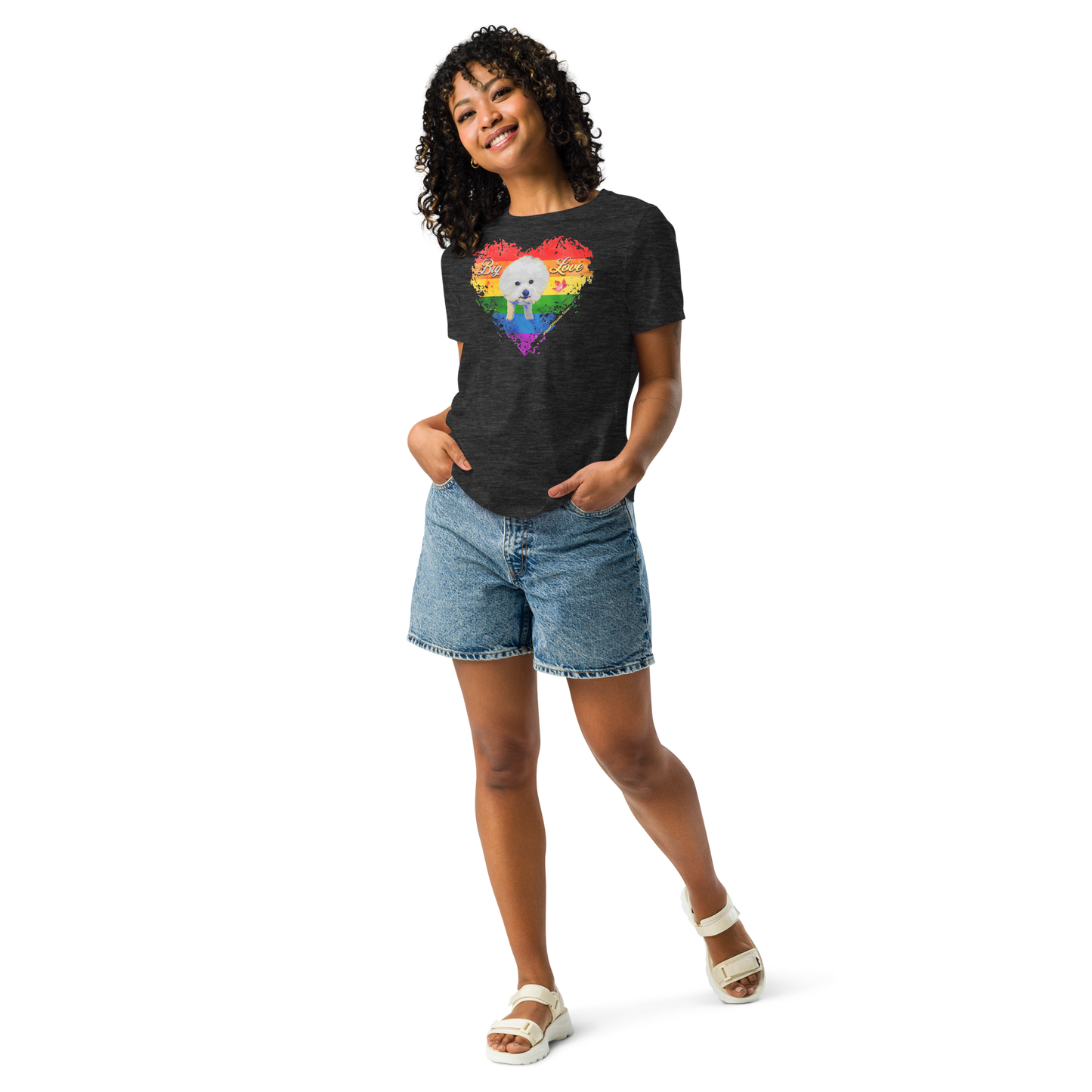 Women's Relaxed Tee - Bichon Frisé
