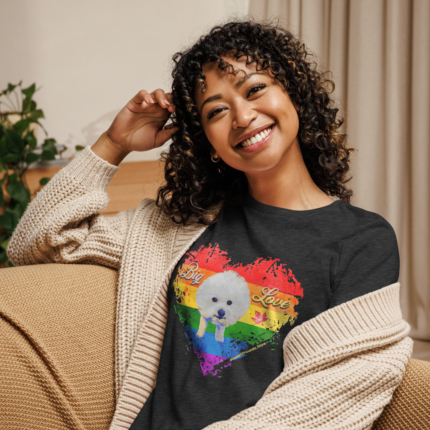 Women's Relaxed Tee - Bichon Frisé